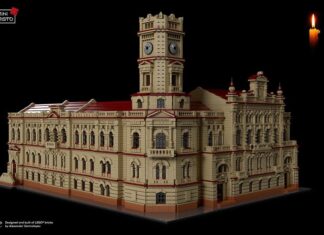 За допомогою конструктора LEGO відтворили будівлю Херсонського художнього музею