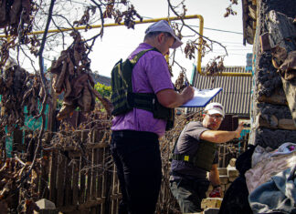 У Херсоні фахівці з Терпопільщини допомагають фіксувати наслідки підриву греблі Каховської ГЕС