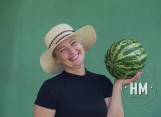 Переселенка з Херсонщини допомагає вирощувати кавуни в Дніпропетровській області