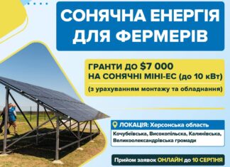 Аграрії Херсонщини можуть отримати сонячні електростанції