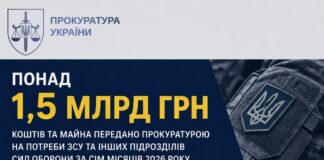 З початку року прокуратура передала на потреби Сил оборони понад 1,5 мільярди